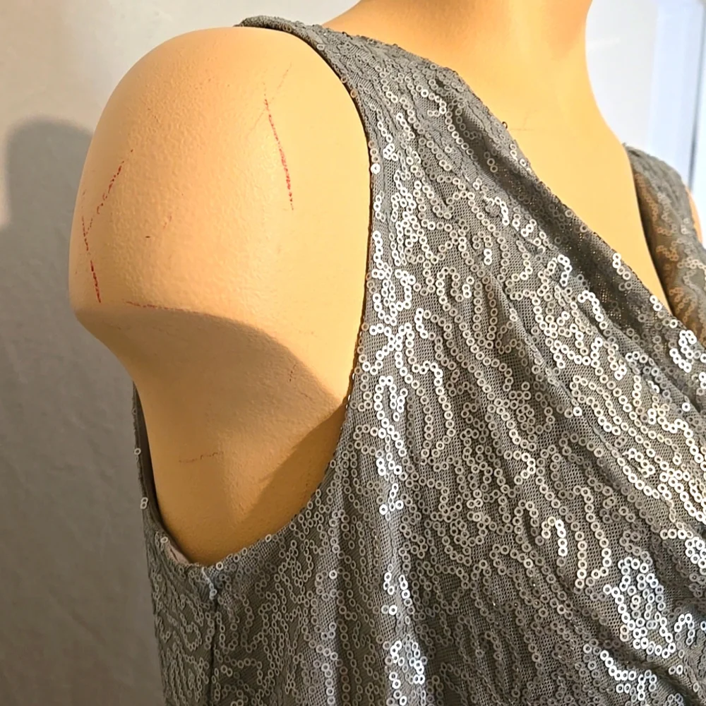 Micheal Kors Cowl Neck Sequined Dressy Top
